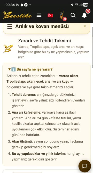 BeesLike – Zararlı takvimi