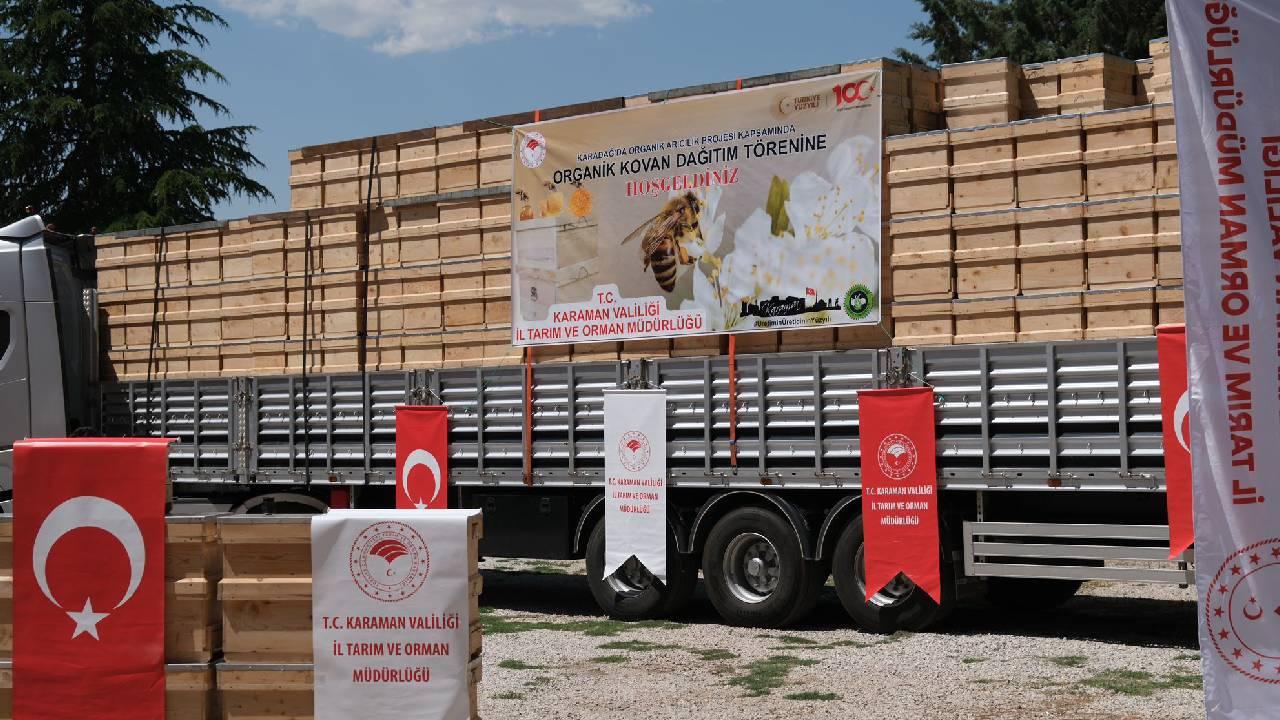Karaman'da arıcılara 895 organik kovan dağıtıldı