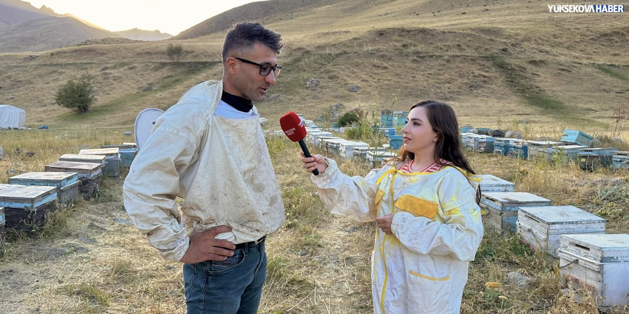 Sabit Geylani, who has been engaged in beekeeping for about 20 years in the village of Sualtı…