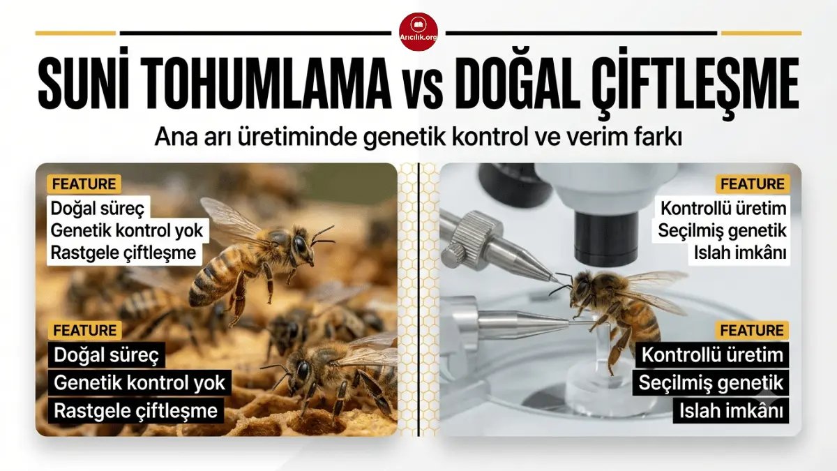 Suni Tohumlama ile Doğal Çiftleşme Arasındaki Fark (Ana Arı Üretiminde)