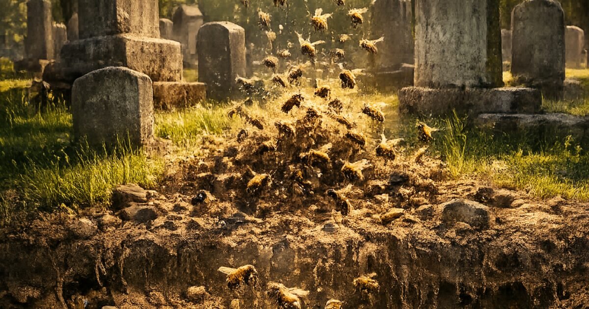news 04/16/2026 Sandro Muniz Beneath the gravestones of a cemetery in the United States,…