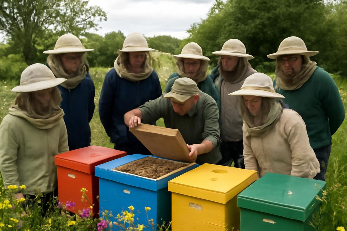 Milltownpass Tidy Towns Damian Morrin (à gauche) et Kevin Ring installant une nouvelle reine…