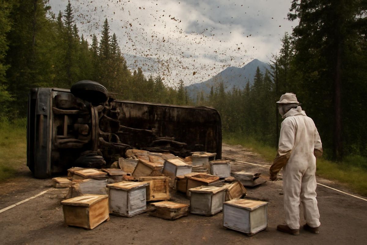 PARC NATIONAL DE YELLOWSTONE — Un camion remorque s'est renversé dans le parc national de…