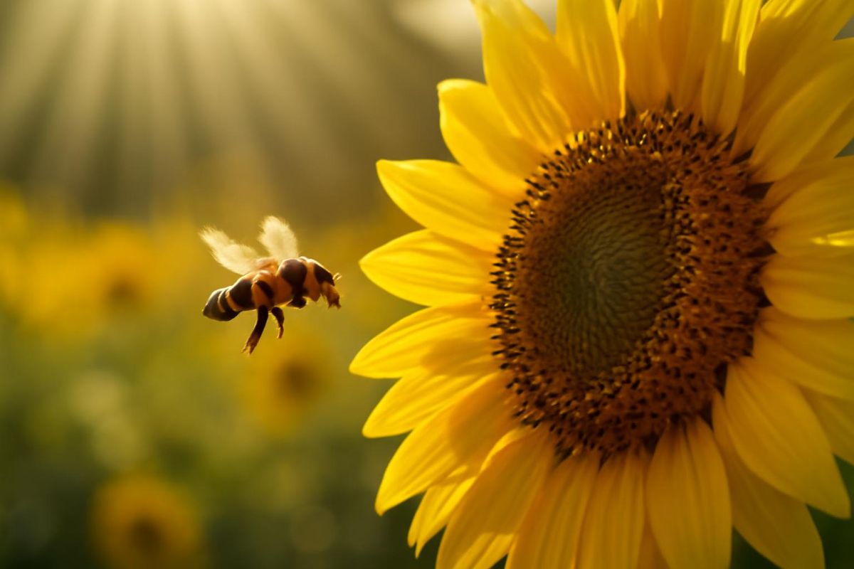American apiarist K. Frisch claims that bees can distinguish certain colors and have well-developed vision, using the Sun for orientation. However, I disagree w