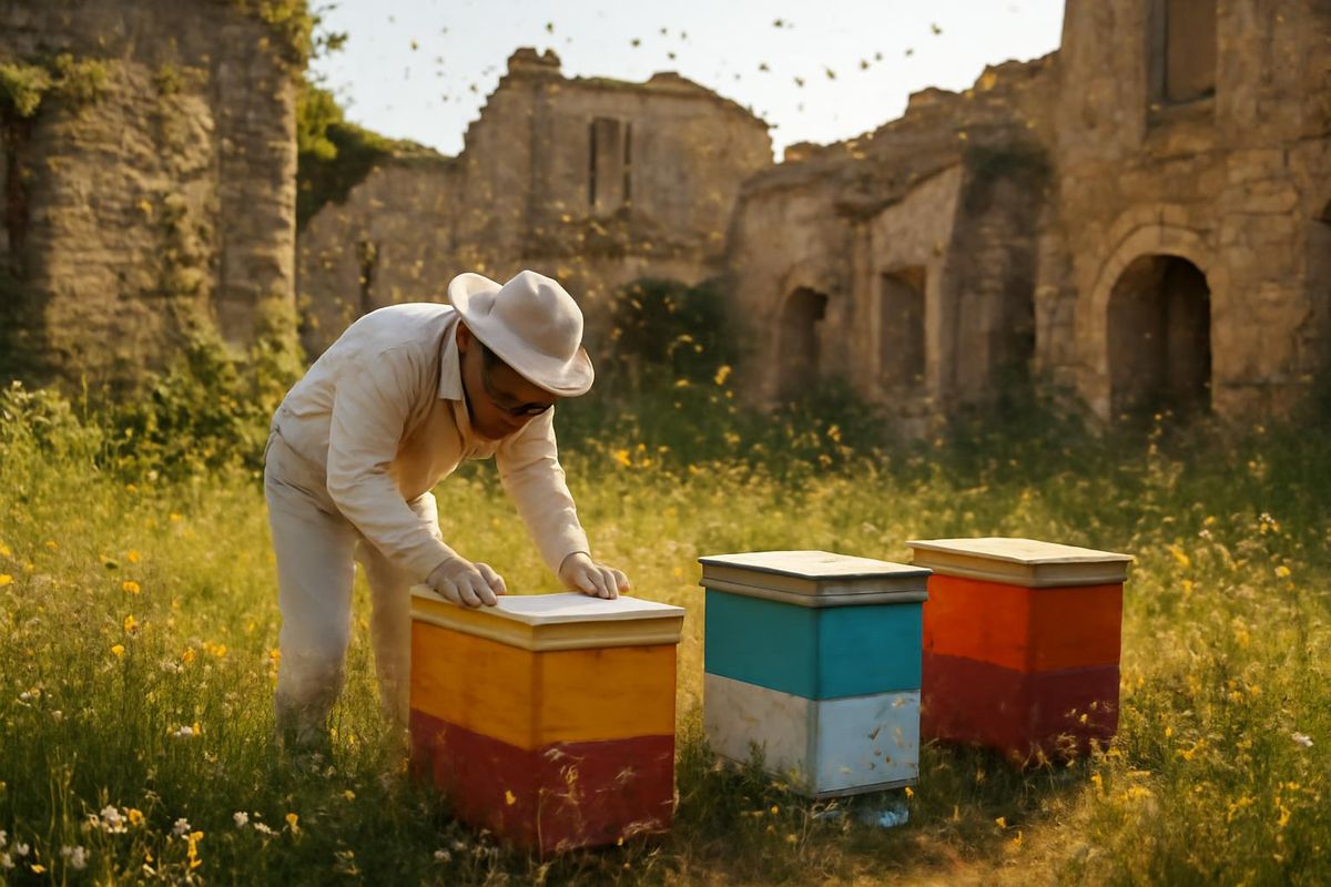 Ismail Gültekin has returned to his ancestral land to engage in beekeeping, honoring his heritage while utilizing nature's resources. After a flood in 1979 forc