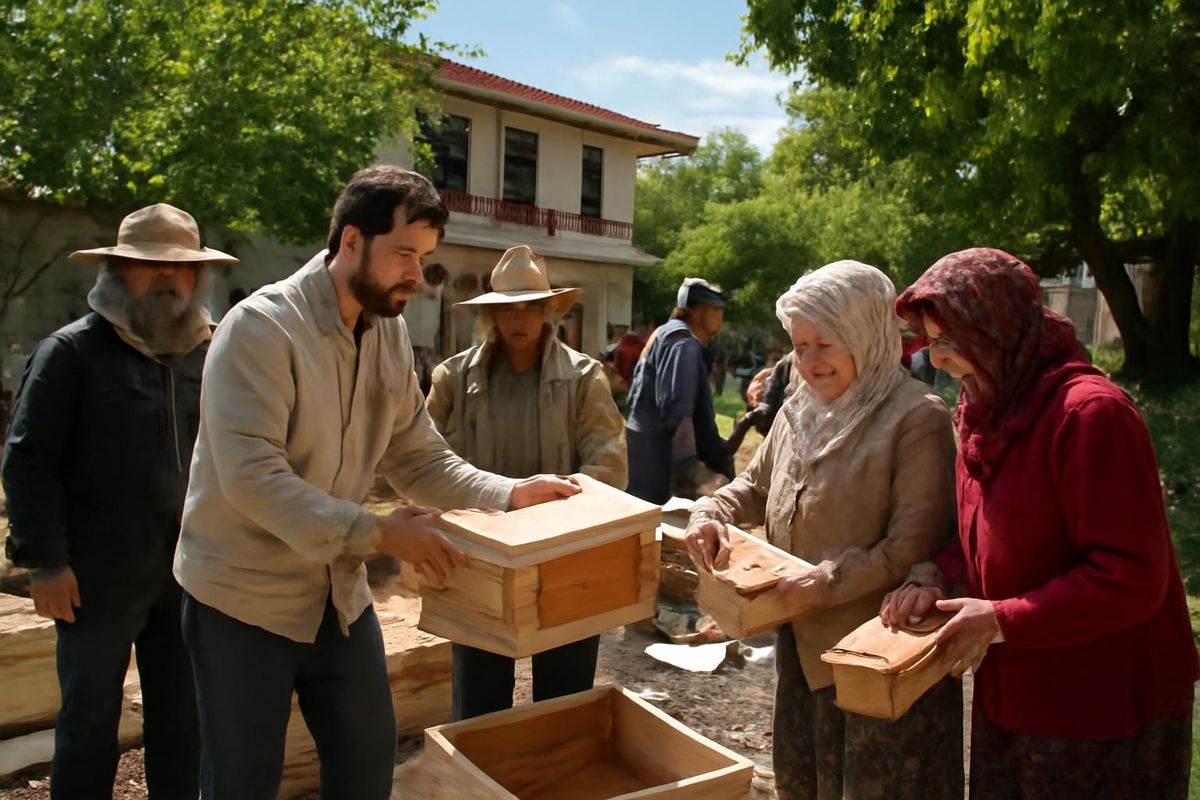 A project aimed at enhancing beekeeping in Ulubey, Uşak, has provided producers with hives and equipment support. During the event, 18 producers received beekee