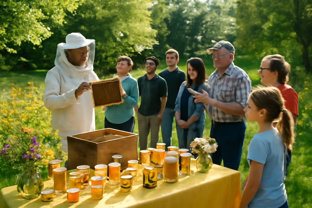 The Lambrecht Beekeeping Association invites everyone to their beekeeping event on Sunday, July 5, 2026, from 10:00 AM to 1:00 PM at the club's bee stand on Bla