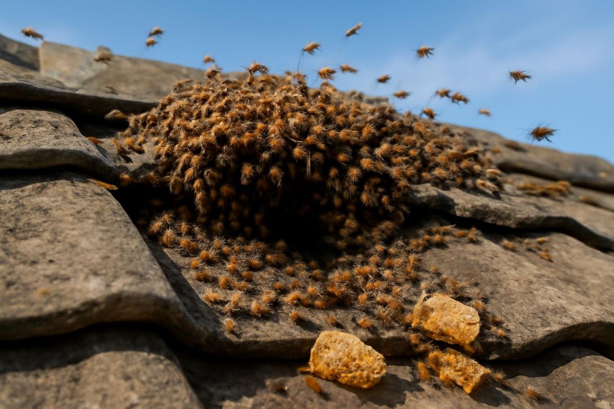 In Defne, Hatay, thousands of honeybees entered a two-story house through a 1-centimeter gap…