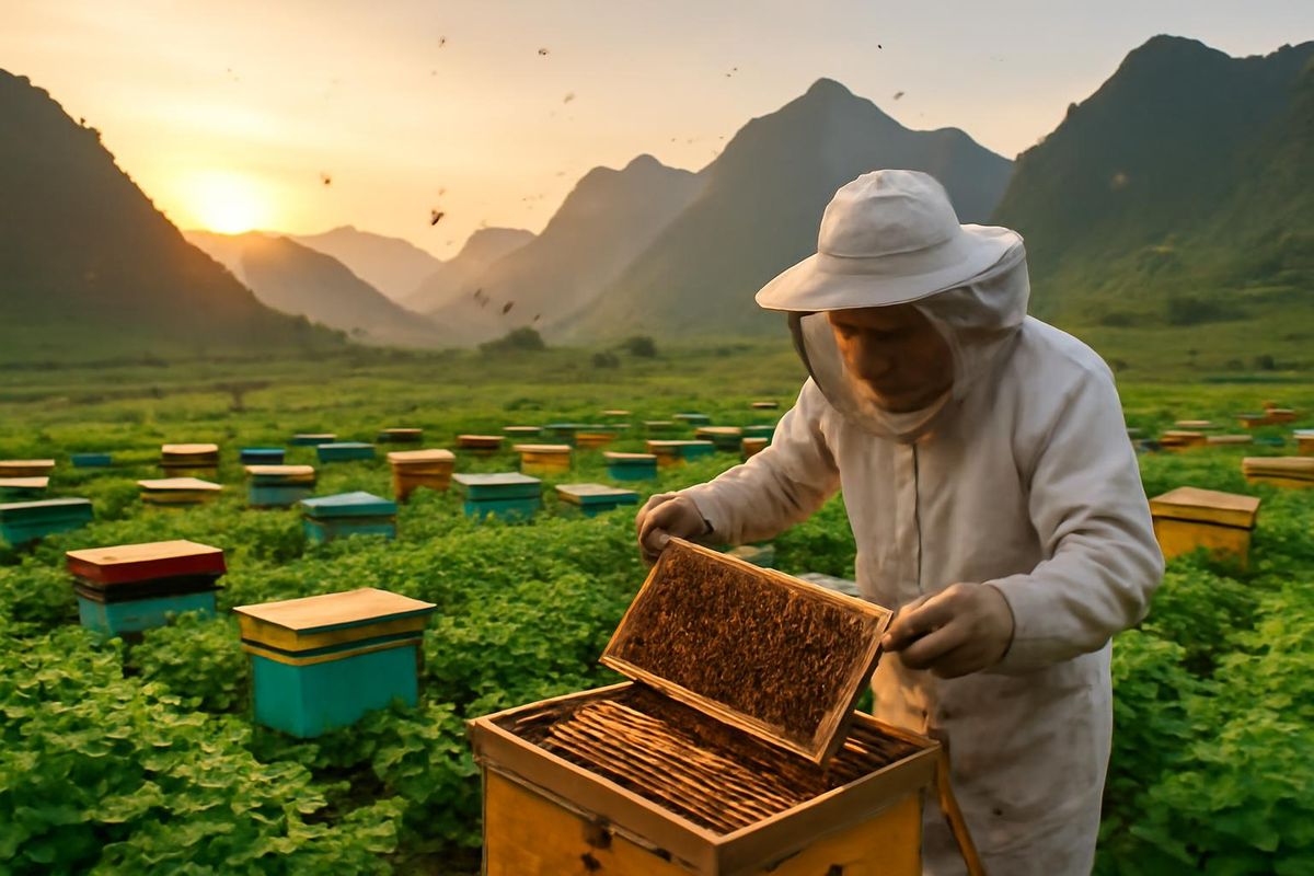 Die Apicultura auf der Dong Van Stone Plateau in Tuyen Quang, insbesondere die Zucht von…