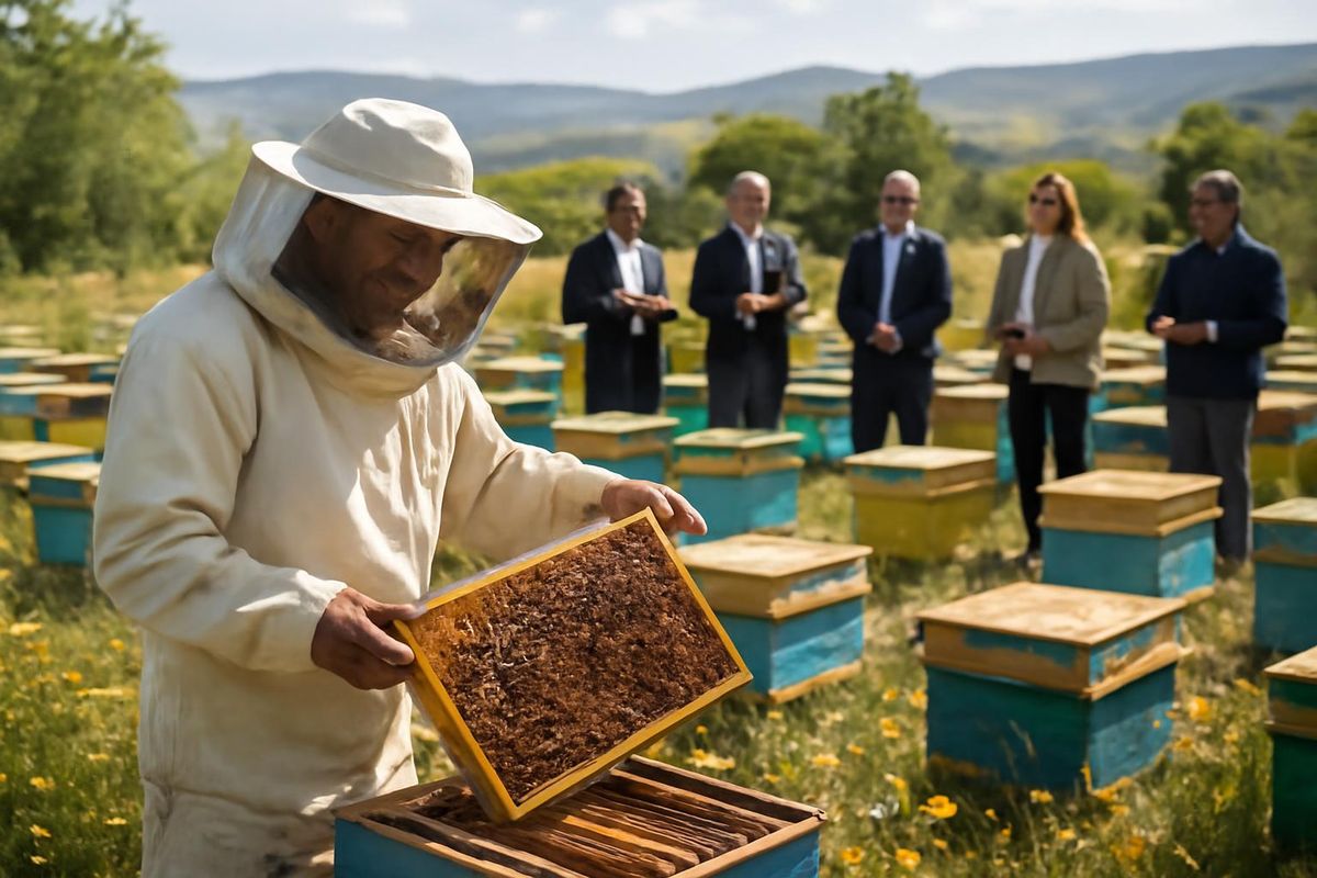 In Sivas is een bezoek gebracht aan een bijenhouderij om de productieprocessen te onderzoeken