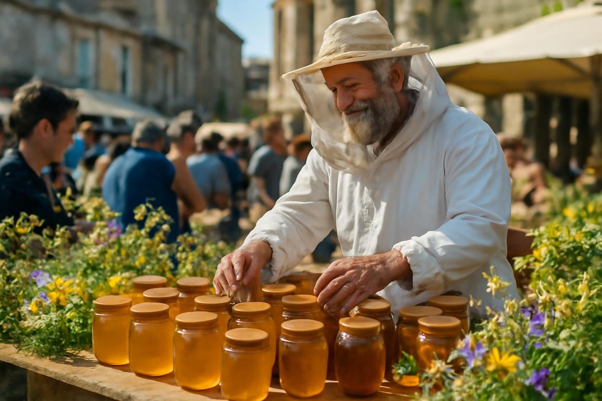 Located in Langogne since 1999, Renée Gory has established a family-run beekeeping operation with 400 hives, focusing on short supply chains to market her honey