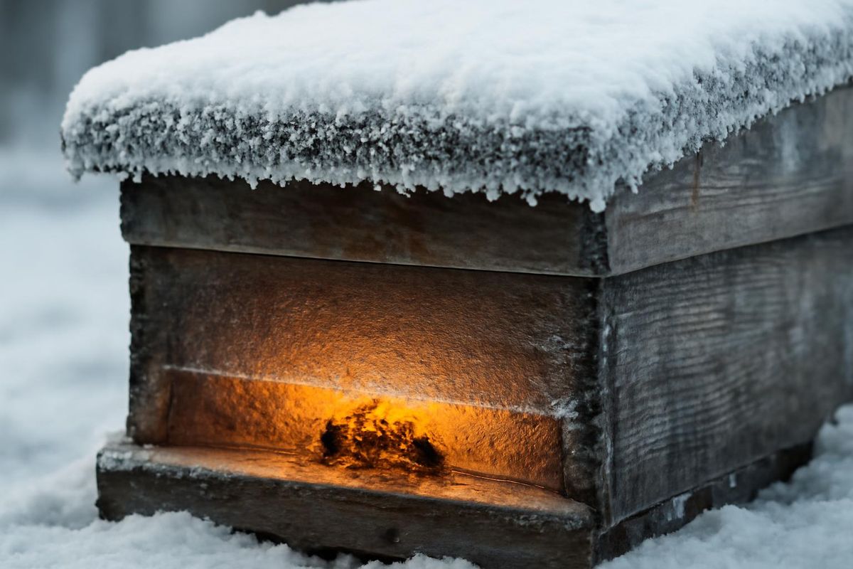 The microclimate within a beehive during winter can vary based on several factors. In the first scenario, a well-insulated hive with a tight ceiling and an open