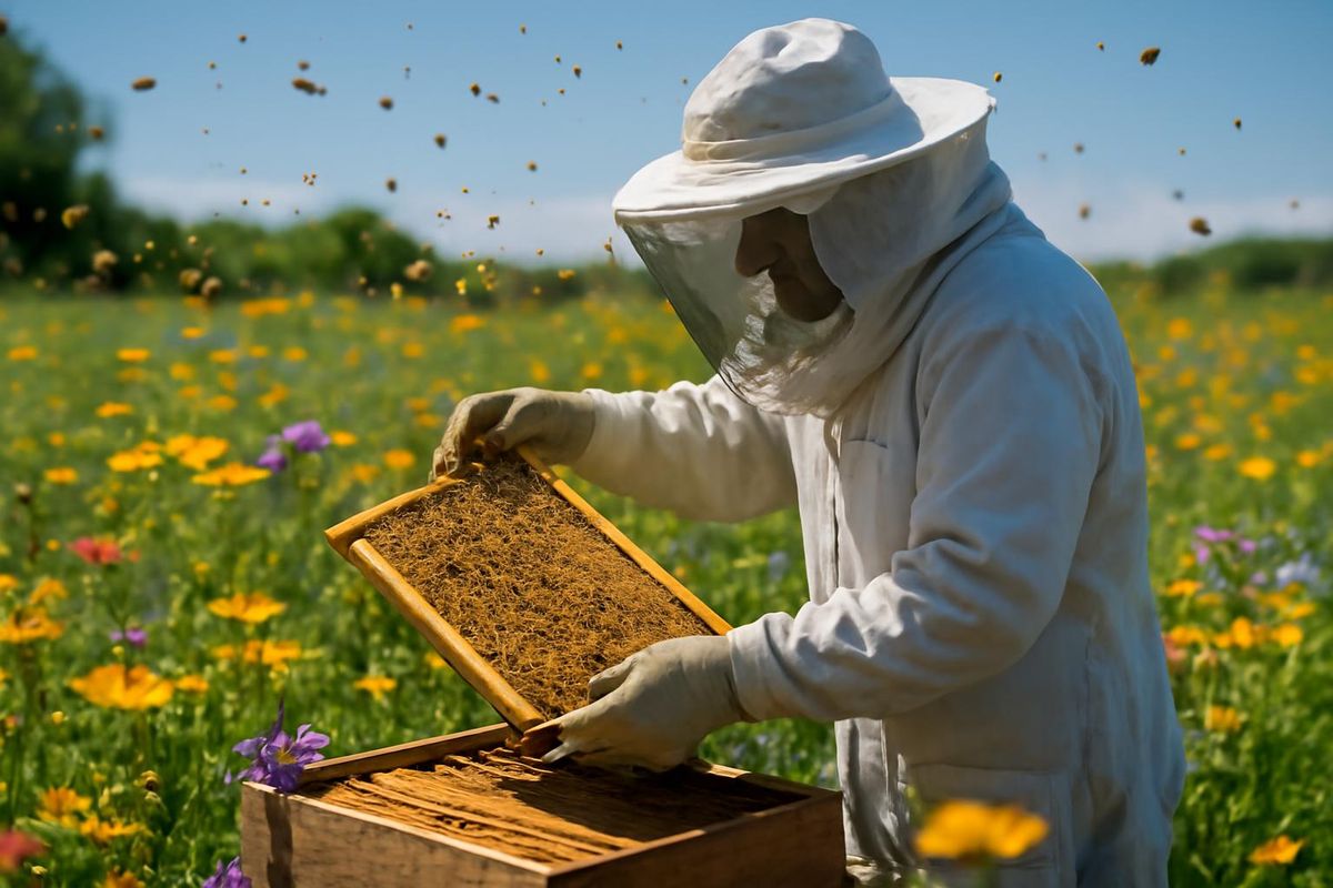 In Buldan, Denizli, beekeepers are actively engaged in the collection of pollen, which is gathered by bees from thousands of flowers and is celebrated as a natu
