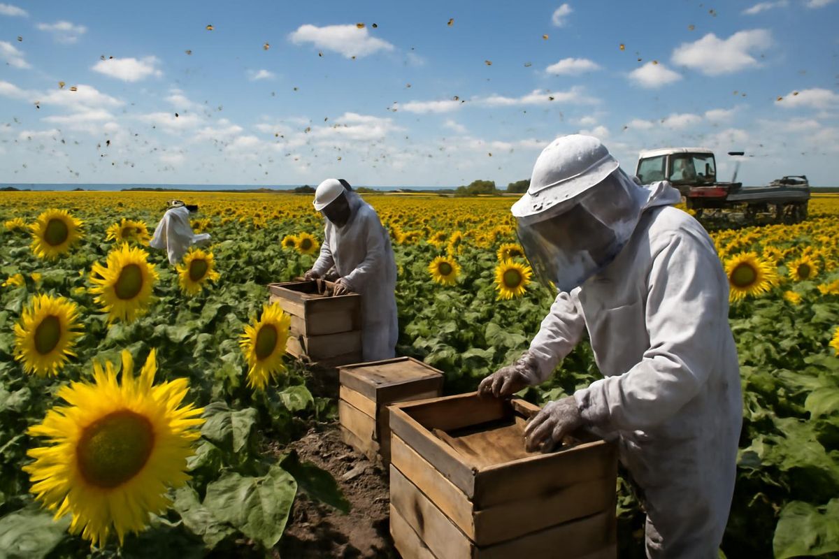 In Tavşanlı, the District Directorate of Agriculture and Forestry is actively conducting inspections of harvesters and fieldwork for migratory beekeeping operat