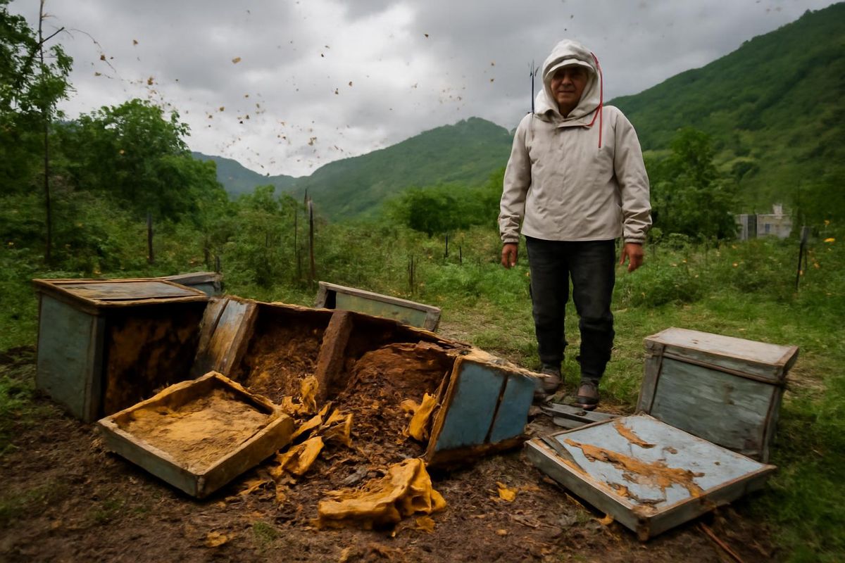 Bears attacked beehives in Hakkari, specifically in the village of Güzelkonak (Haruna) in Şemdinli, affecting local beekeeper İskender Kahraman. On the night of