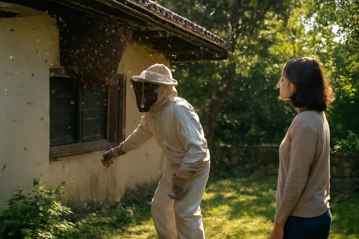 Kim Sook discovers large beehive in Jeju house, calls 119 and beekeeper helps