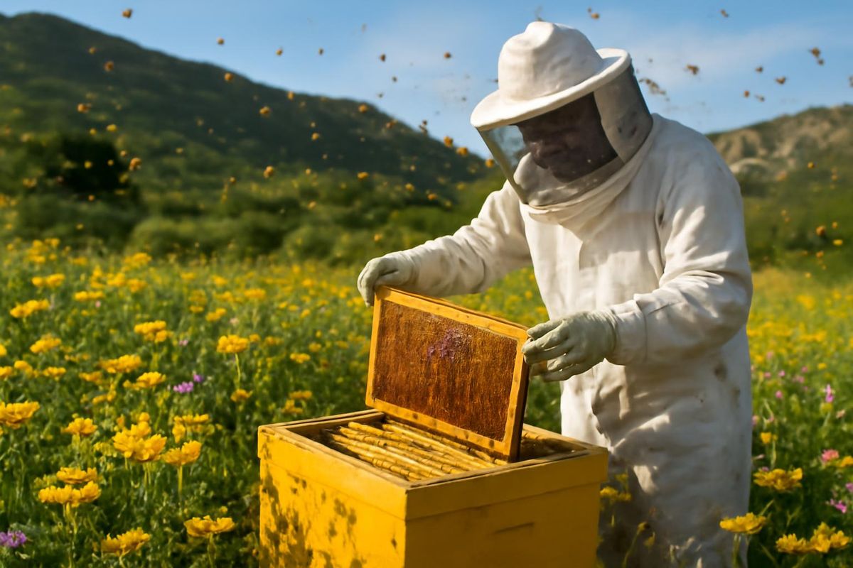 アンカラのナッリハン地区で初めての蜂蜜収穫が行われました。養蜂家のジェヴァト・ディベクリ氏は、質の高い繁殖用蜂を通じて生産量が増加したと述べています
