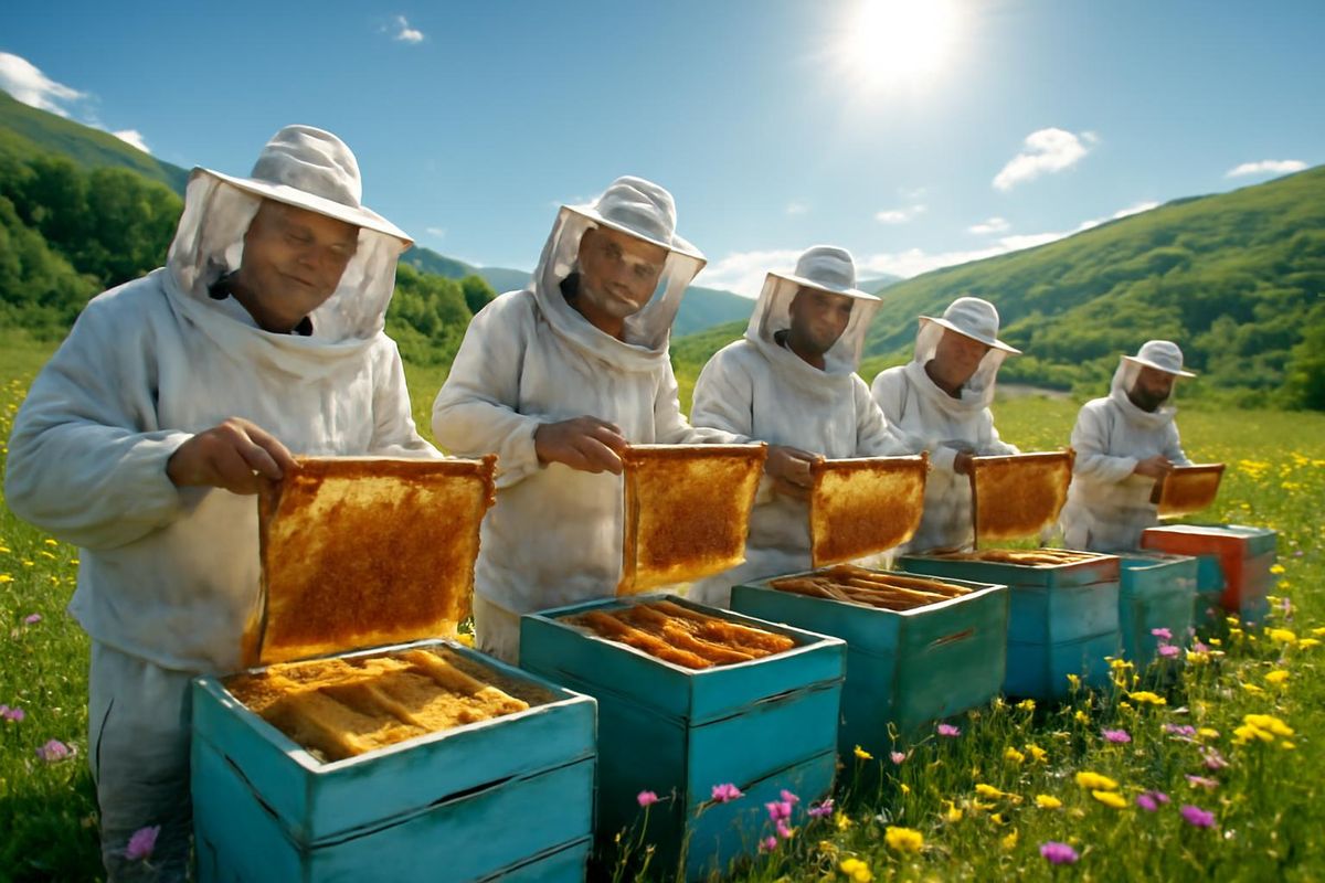 بعد الأمطار الغزيرة في مرتفعات إيغريتشاير بميرسين، يعيش النحالون فترة حصاد مثمرة مع خلايا…