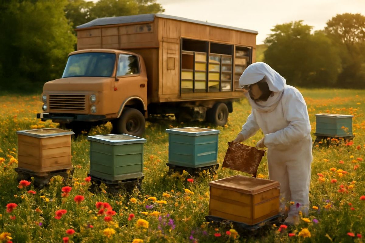 Apicultura móvil, una solución para combatir el cambio climático y salvar abejas.