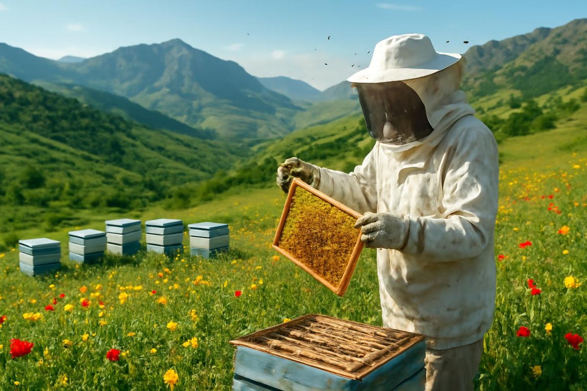 In den hochgelegenen Hochflächen von Siirt arbeiten die Imker intensiv an der Produktion des…