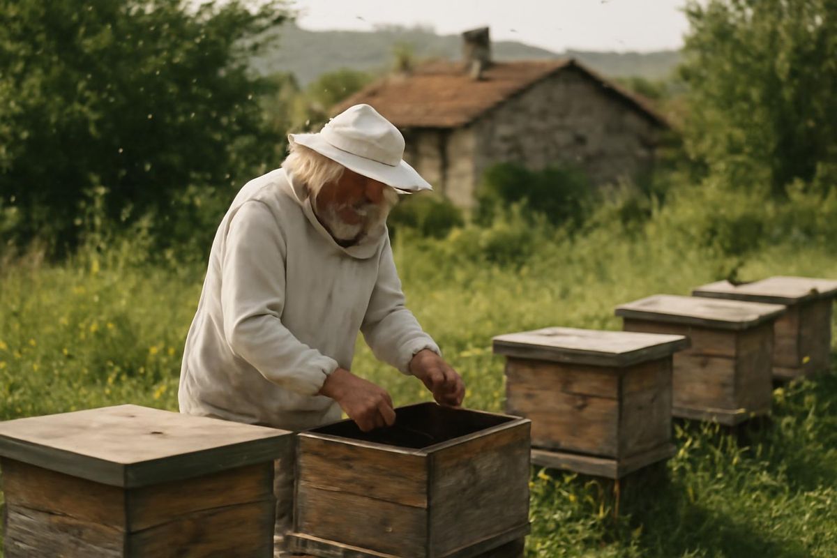 キルクラレリ — イスタンブールで長年過ごしたゼキ・チナール（63歳）は、父から受け継いだ12の蜂箱の管理のため、故郷のキルクラレリ州クーラ村に戻った。チナールは、初等教育を終えた後、故郷を離れ、イスタンブールで商売をしながら生活していたが、昨年90歳の父の呼びかけで家族と共に村に帰った。祖父から始まり、父が約50年間