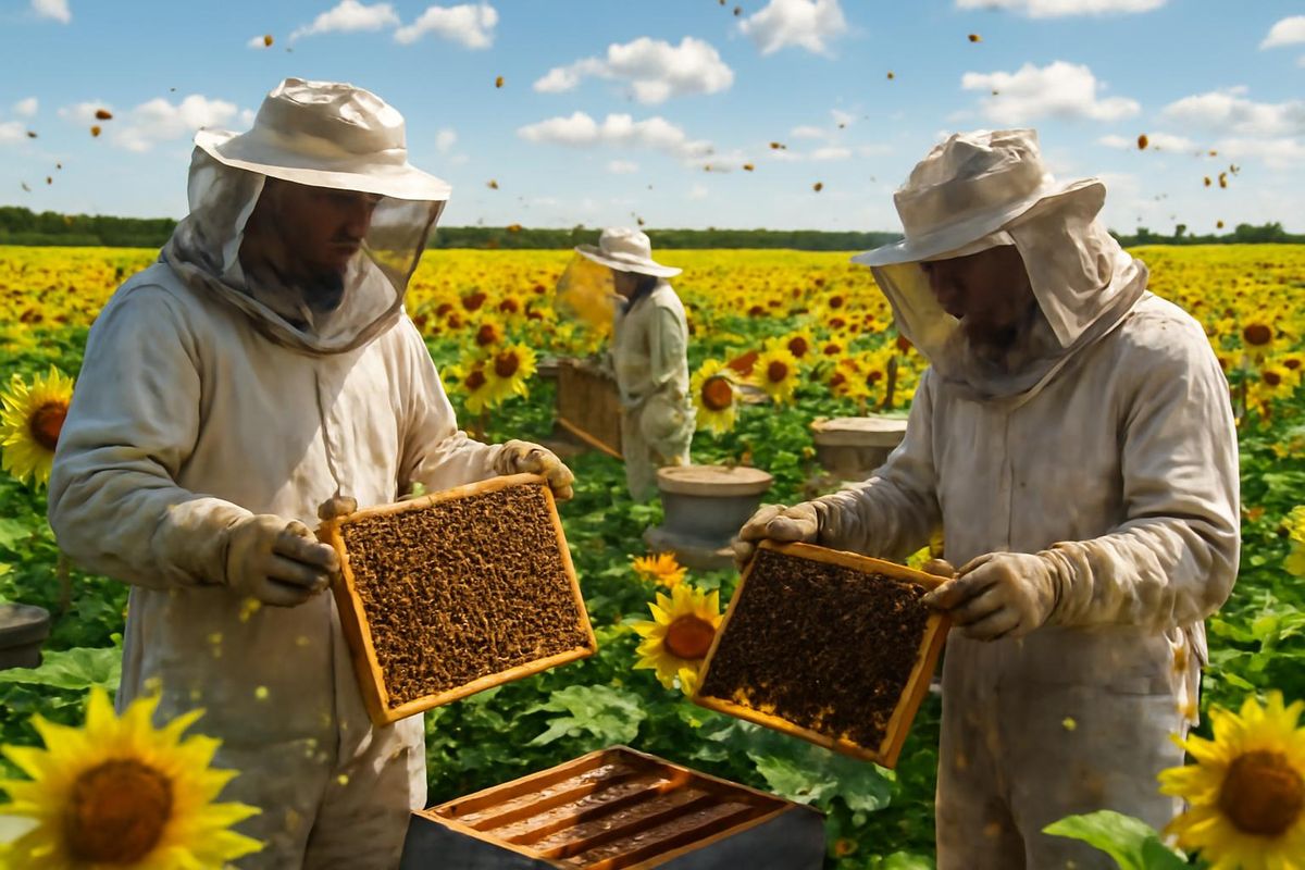 Traveling beekeepers in Edirne are currently engaged in intensive work to produce sunflower…