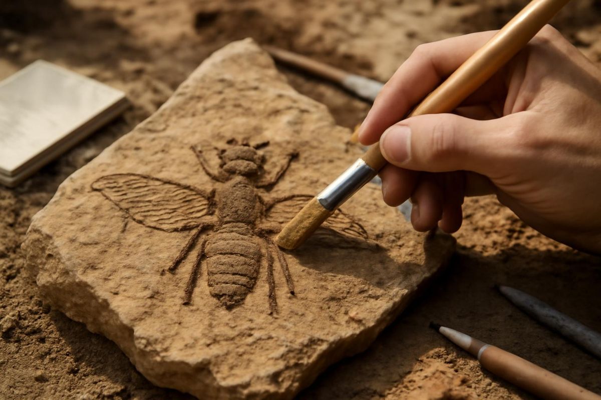 Paleontologists have identified a new fossil honeybee species, Apis aibai, which helps fill a significant gap in the evolutionary history of the genus Apis. Fos