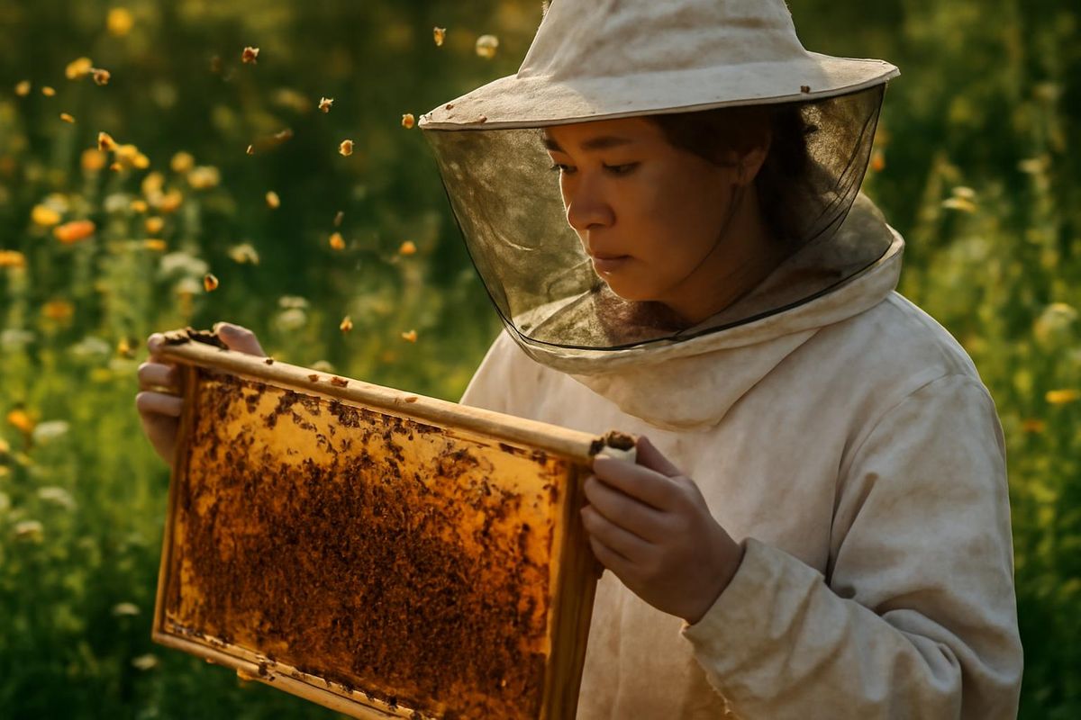 In June, Karissa Boyce ’28 achieved a rare perfect score on the Virginia Master Beekeepers apprentice-level exam, administered by the Virginia State Beekeepers 