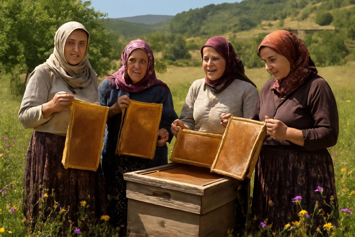 Dans le village de Kula, situé dans la province de Kırklareli, des femmes se forment à…