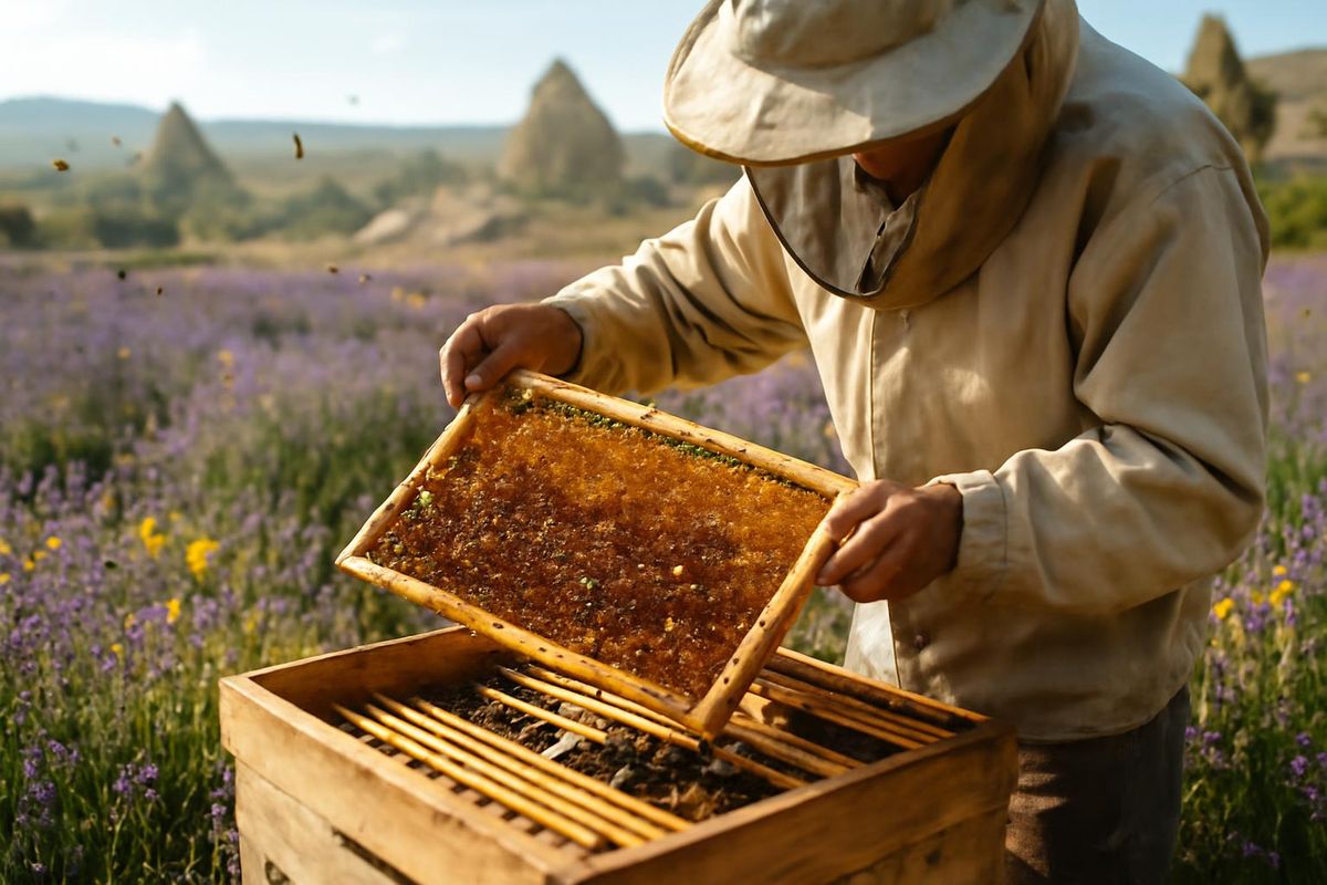 The honey harvest has commenced in Nevşehir, known for its rich endemic plant diversity