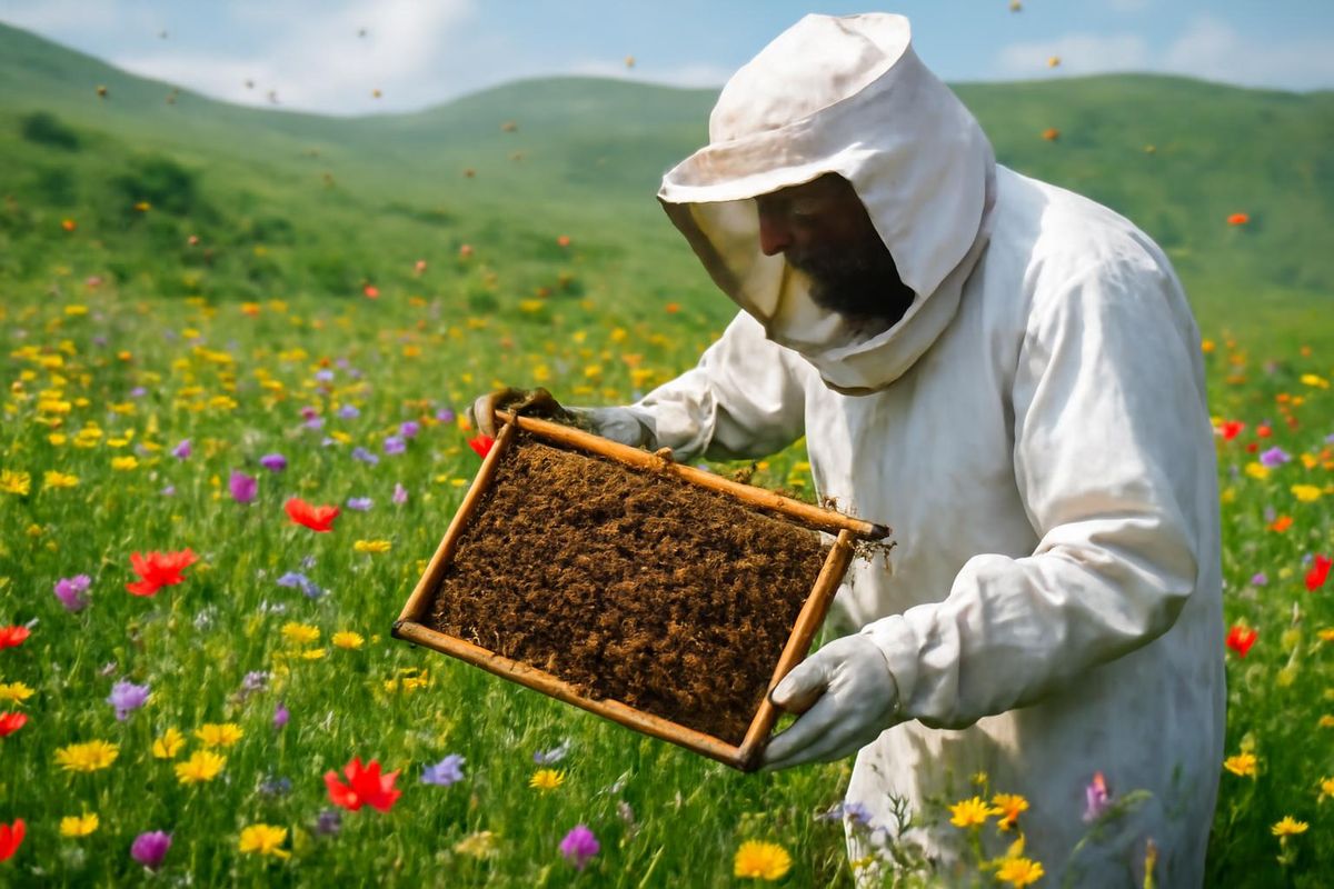 Auf der Faraşin-Hochebene in Şırnak erwarten die Imker aufgrund der üppigen Vegetation in…