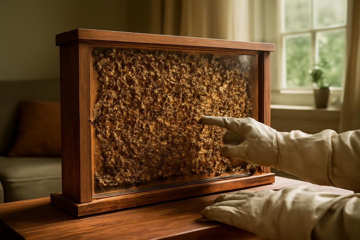 Ein Hobbyimker aus Anchorage, Alaska, der zehntausende Bienen in seinen Außenstöcken hat,…