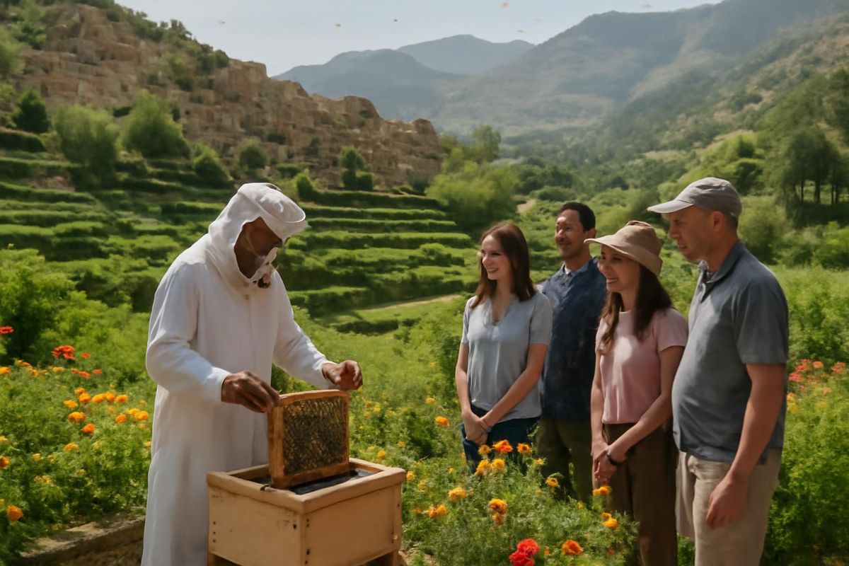 Misfat Al Abriyeen'deki bir arı çiftliği, Oman's arıcılık mirasını agri-turizm deneyimine…