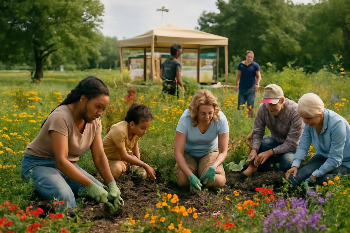 Het Pollinator District-model is een gemeenschapsplanningsconcept dat de habitat voor…