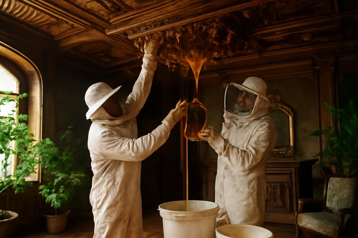 Historic manor house suffers £10k honey spill from beehive.