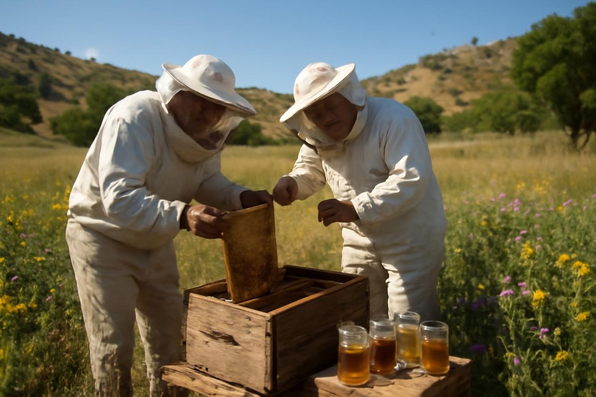In Sincik, Adıyaman, haben die Imker mit der Honnernte begonnen, jedoch ist die Ernte in…