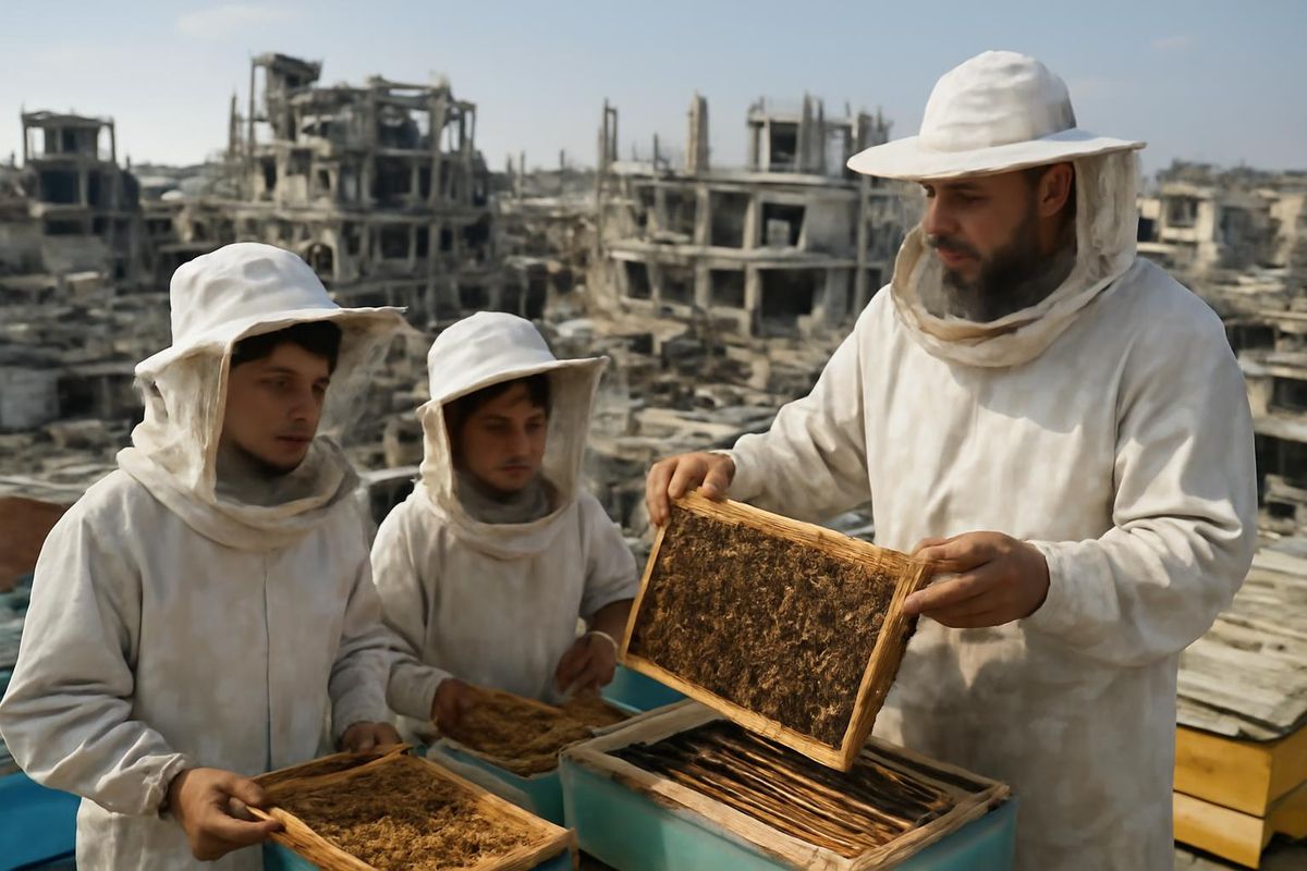 As the reconstruction process in Gaza faces delays, Ibrahim al-Dabba, a long-time beekeeper,…