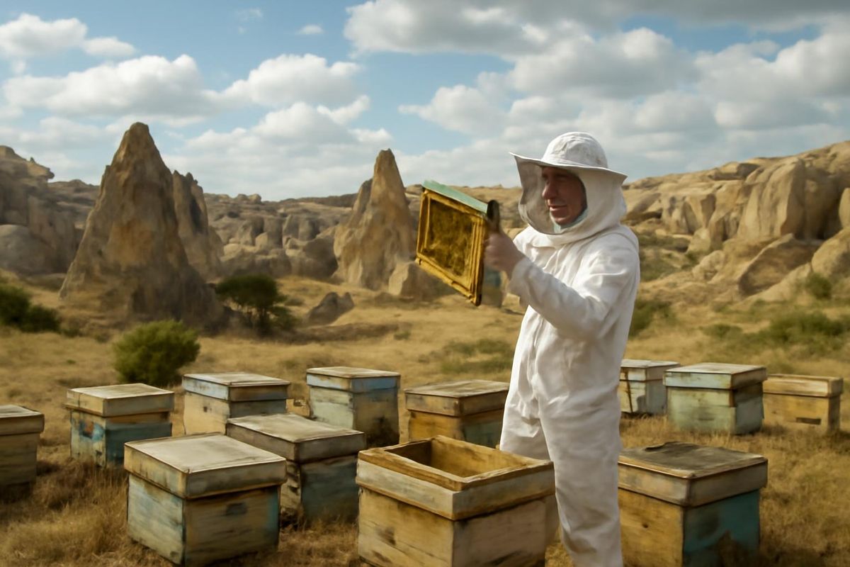 メフメト・ケミュルジュは、カッパドキアで祖父から学んだ養蜂を136個の巣箱で続け、「カッパドキア・ホドゥル蜂蜜」ブランドを立ち上げました。彼は蜂蜜生産と地域の植物多様性に関する重要な情報を共…