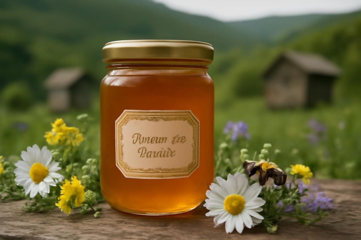 Ander Abaitua, ein Imker aus Leza mit seiner Marke 'Aroma de abeja', ist der einzige Alavese…
