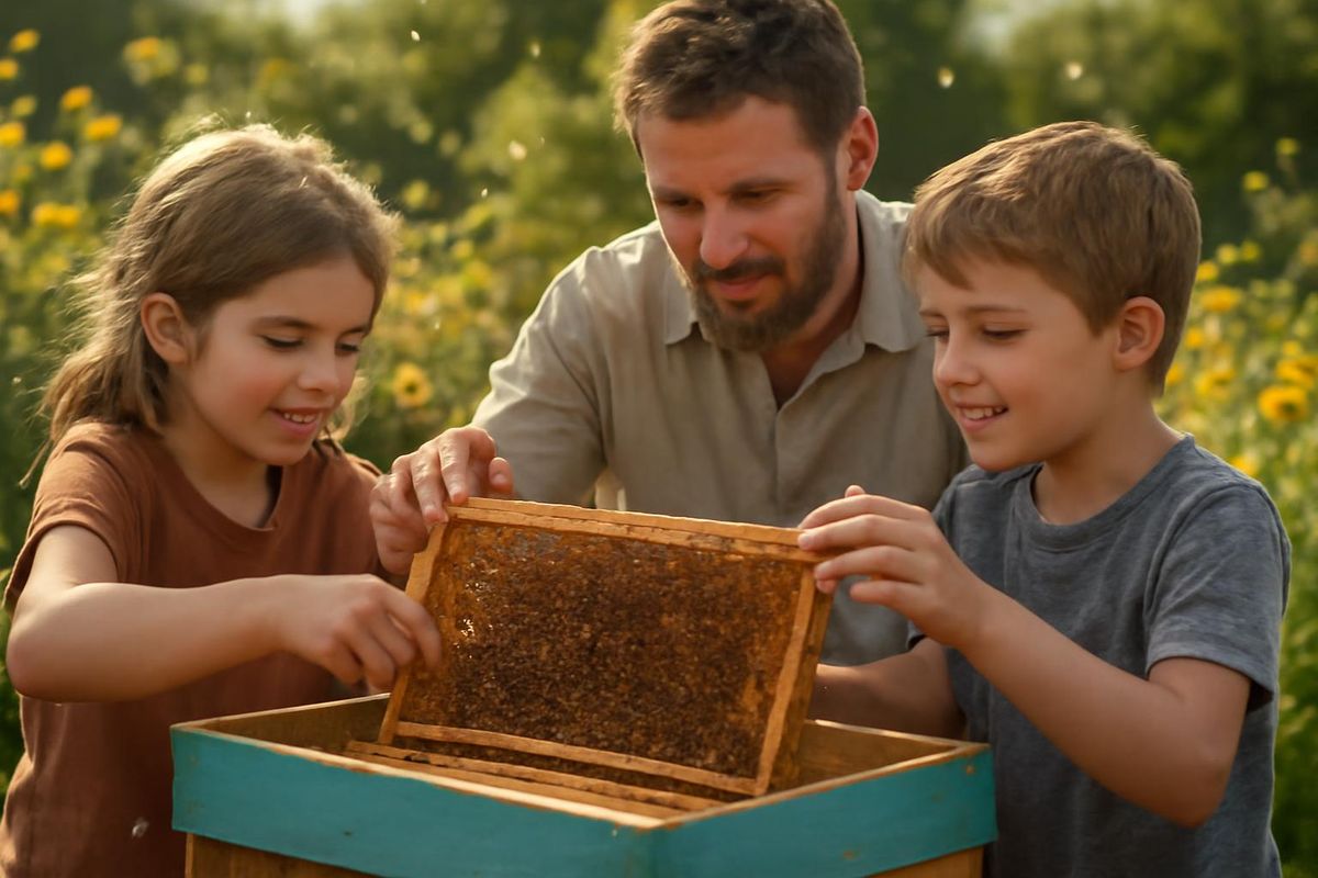 Aile, baba mirası arıcılığı devam ettiriyor.