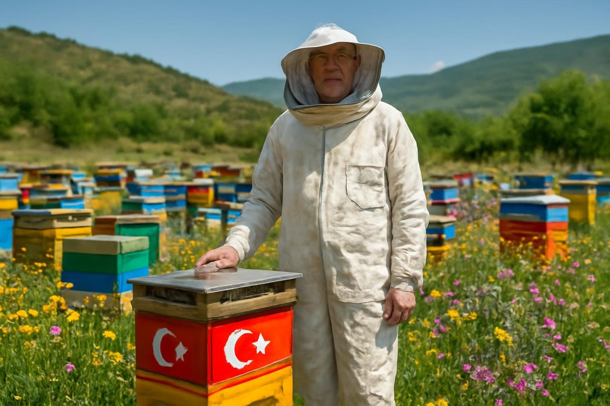 Im Dorf Sularbaşı, im Landkreis İliç, hat der Imker Ali İhsan Çakar seine Bienenzucht mit der…