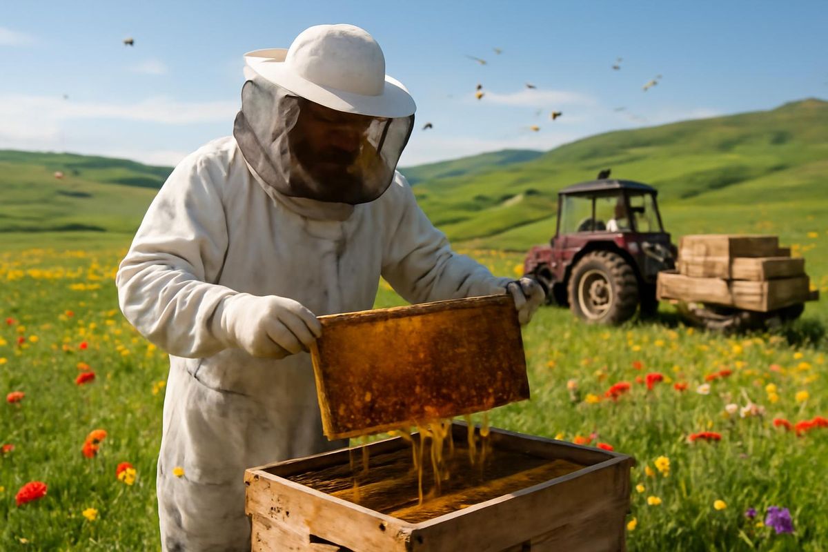 As efforts to enhance beekeeping and support producers continue in Kırşehir, honey harvesting…
