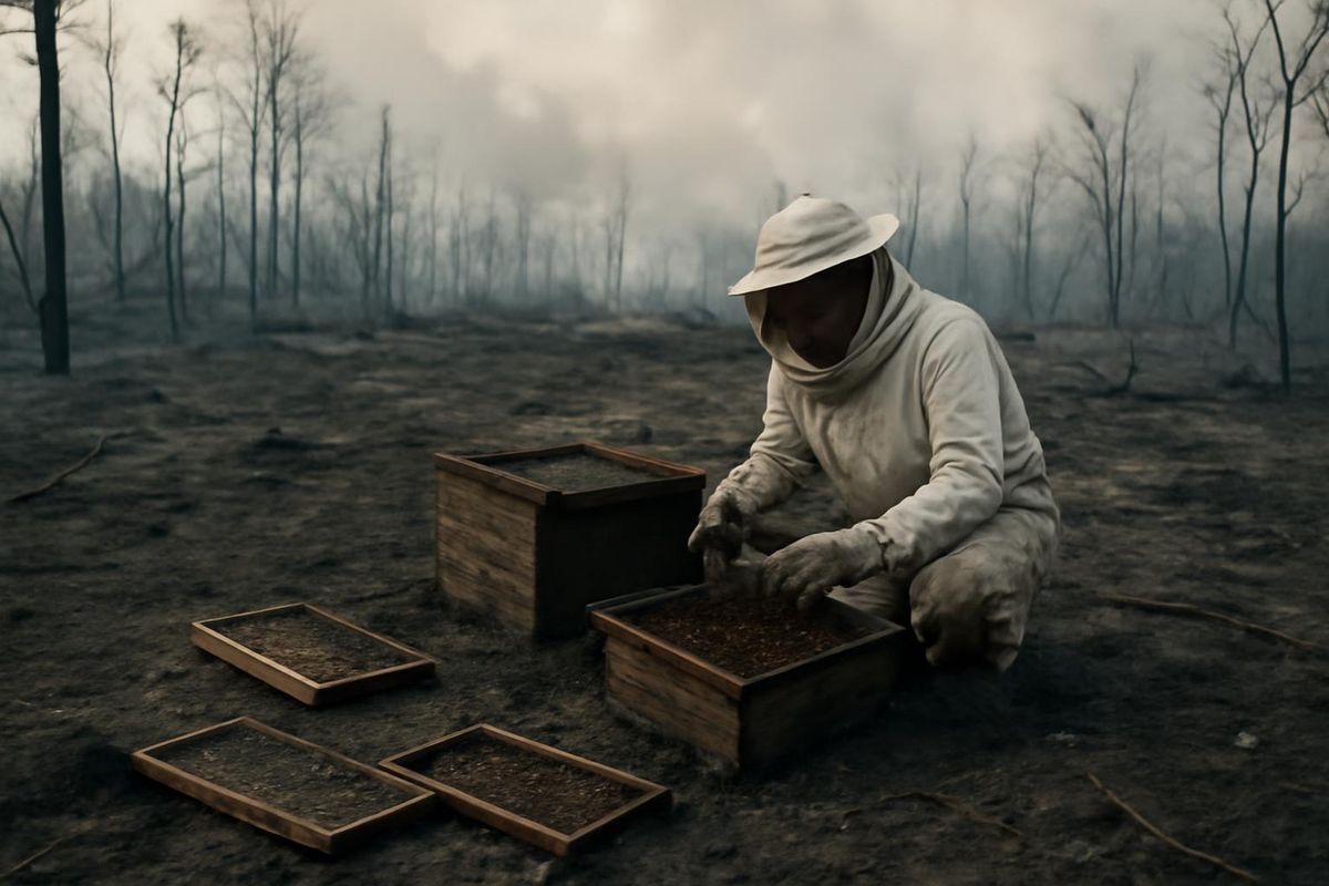 Beekeepers seek immediate support from Guardiola amid crisis of fires and expenses.