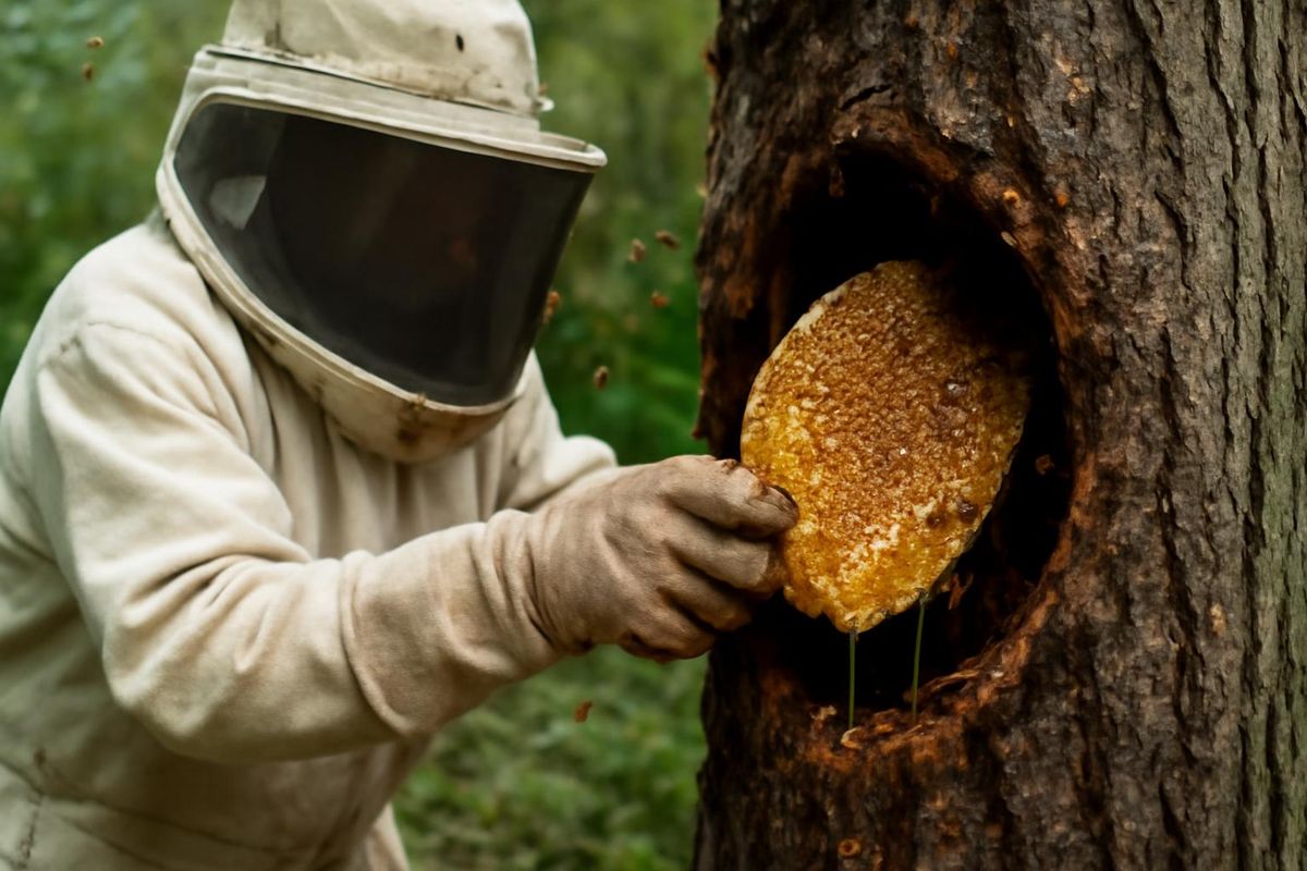 À Bingöl, des apiculteurs ont découvert une quantité impressionnante de miel dans un tronc…