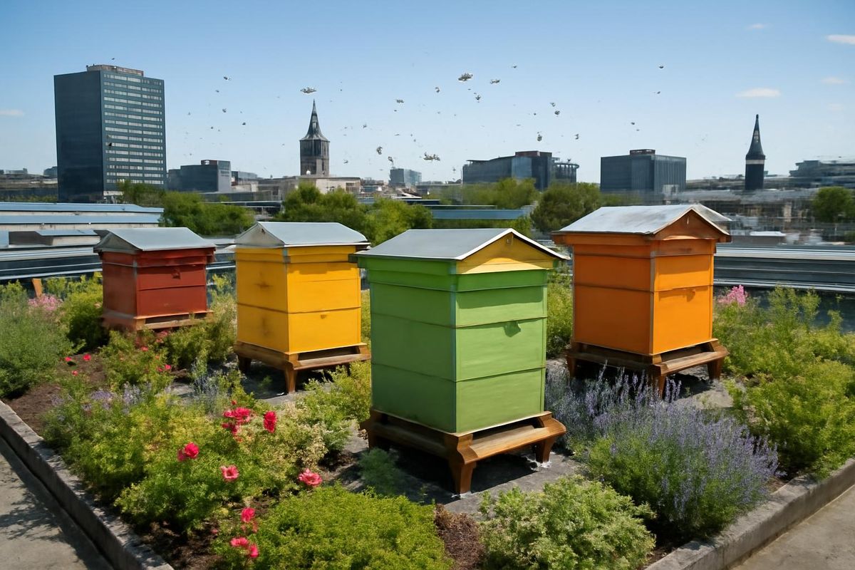 Bee hives installed at Cataraqui Centre to enhance Kingston's pollination efforts.