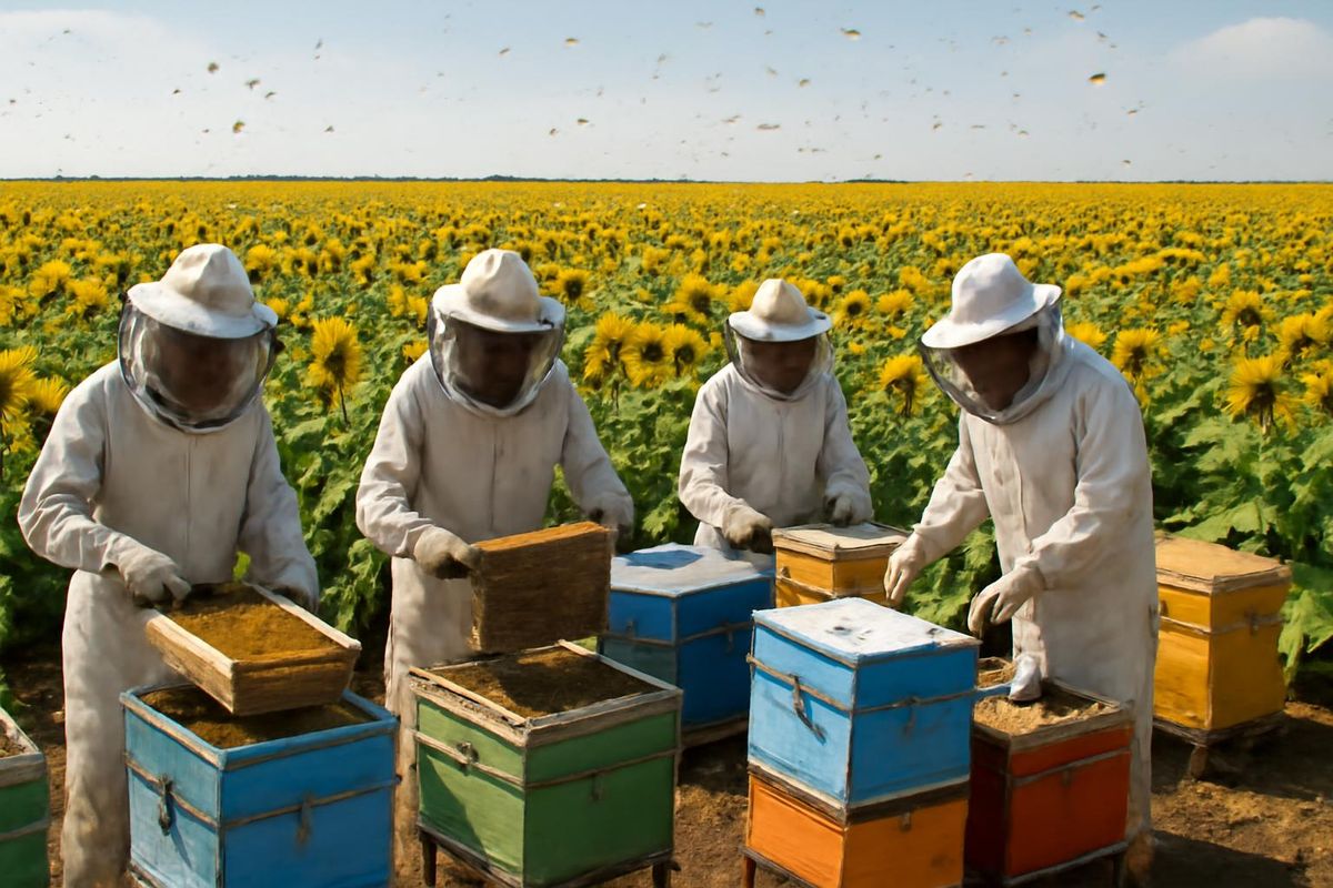 シャンルウルファでは、2003年に3,500コロニーから始まった養蜂が、現在では約230,000コロニーに達しています。毎年、周辺の県から約200,000コロニーがシャンルウルファに訪れ、蜂…