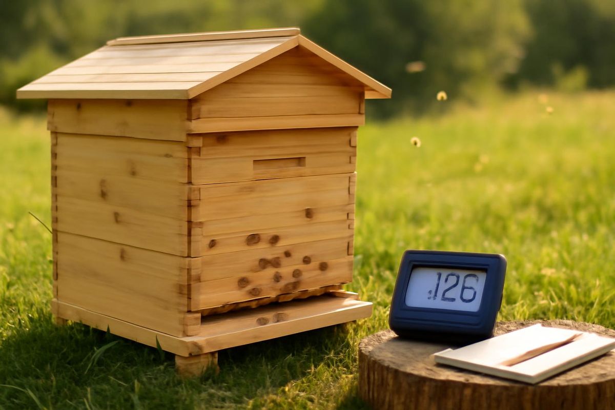 Das Gewicht eines Bienenstocks variiert je nach Holzart und Bauweise