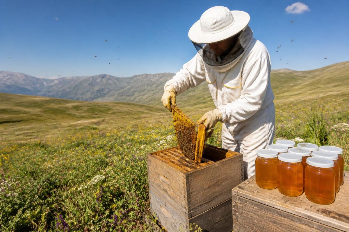 Honey harvesting has commenced in the high-altitude plateaus of Şırnak, where a Honey…