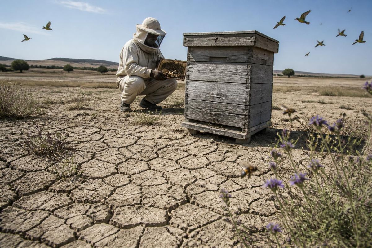 The beekeeping industry in Salamanca is facing its worst season ever due to extreme drought, varroa mite infestations, and relentless predation by bee-eaters. L