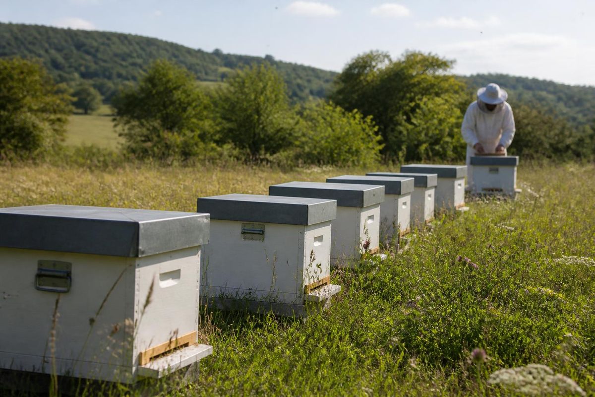 Prime Minister Ünal Üstel attended the "KKTC Beekeeping Development Rural Development Project - Hive Distribution Ceremony." Supported by the Turkish Republic's